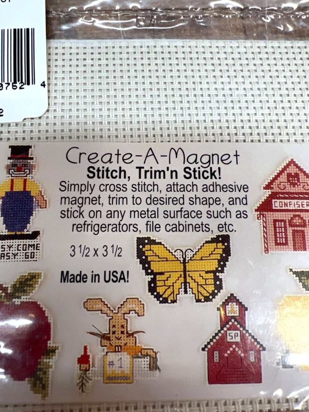 Create-A-Magnet 14-Count Vinyl Weave For Cross Stitching With Adhesive Magnet - Picture 2 of 2